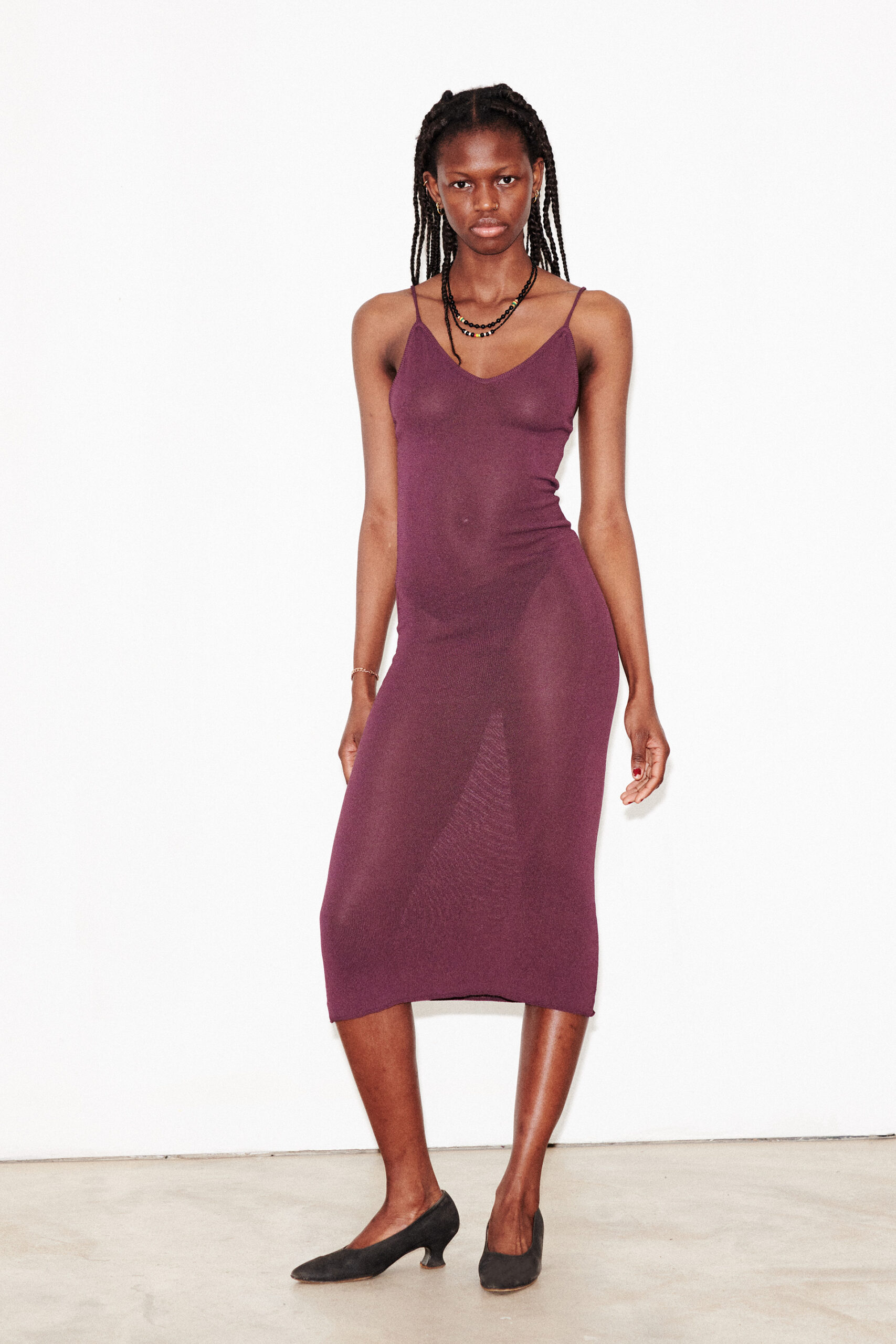 TL180 KNITWEAR LAILA MIDI DRESS MELANZANA 01