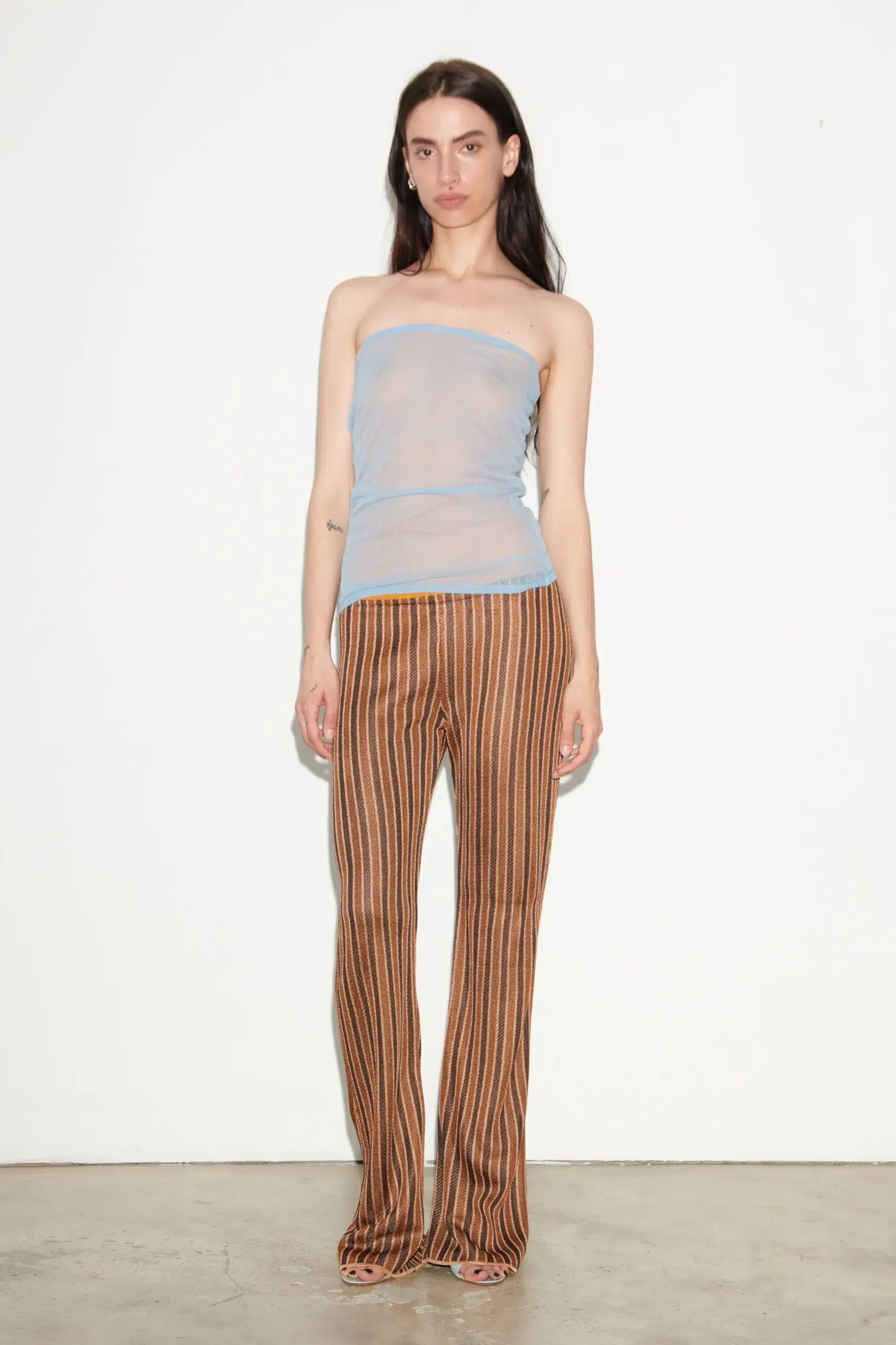 TL180 Knitwear Pino Knitted Pants Caffè and Cappuccino 01