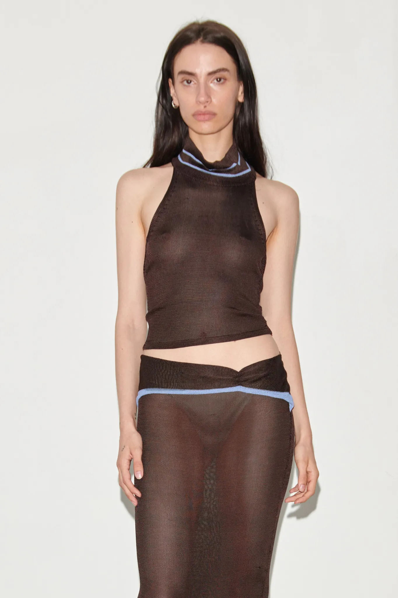 TL180 Knitwear Torso Knitted Top Cioccolato And Celeste 01