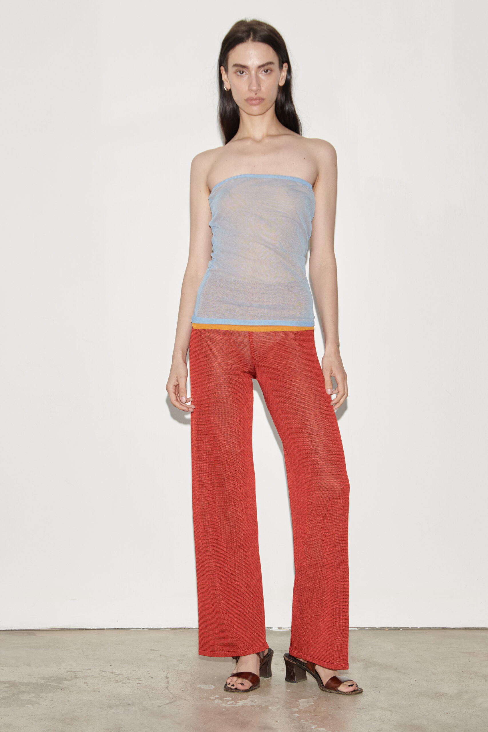 TL180 Bella Knitted Pants Rosso 02