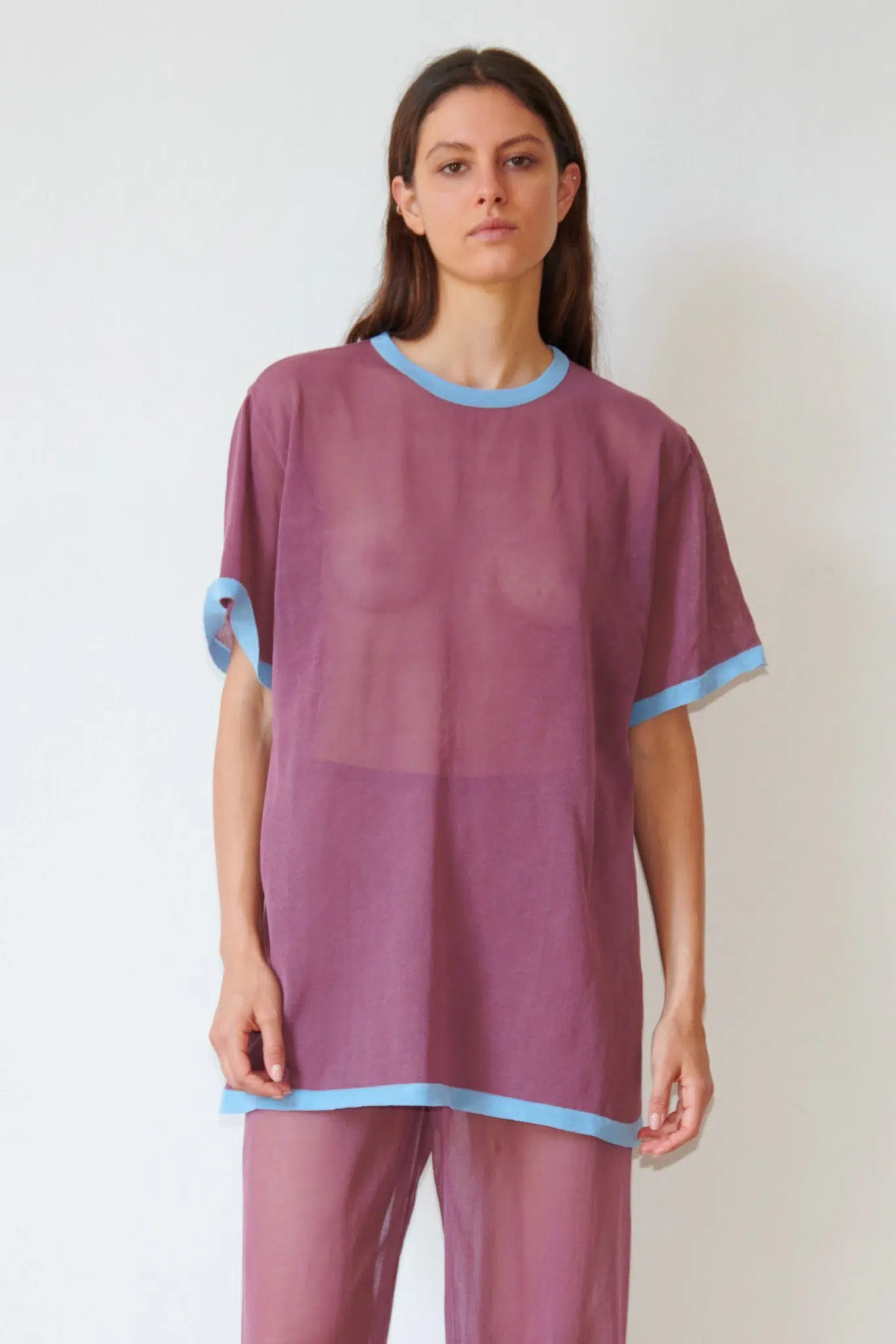 TL180 Knitwear Dua Knitted Top Malva and Celeste 01