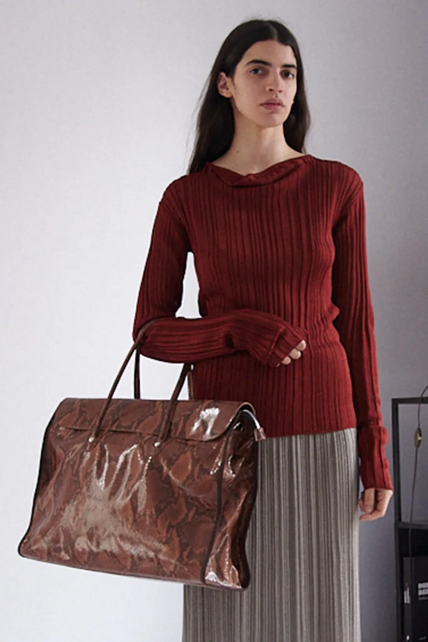 TL180 bags week end bag pitone marrone 01